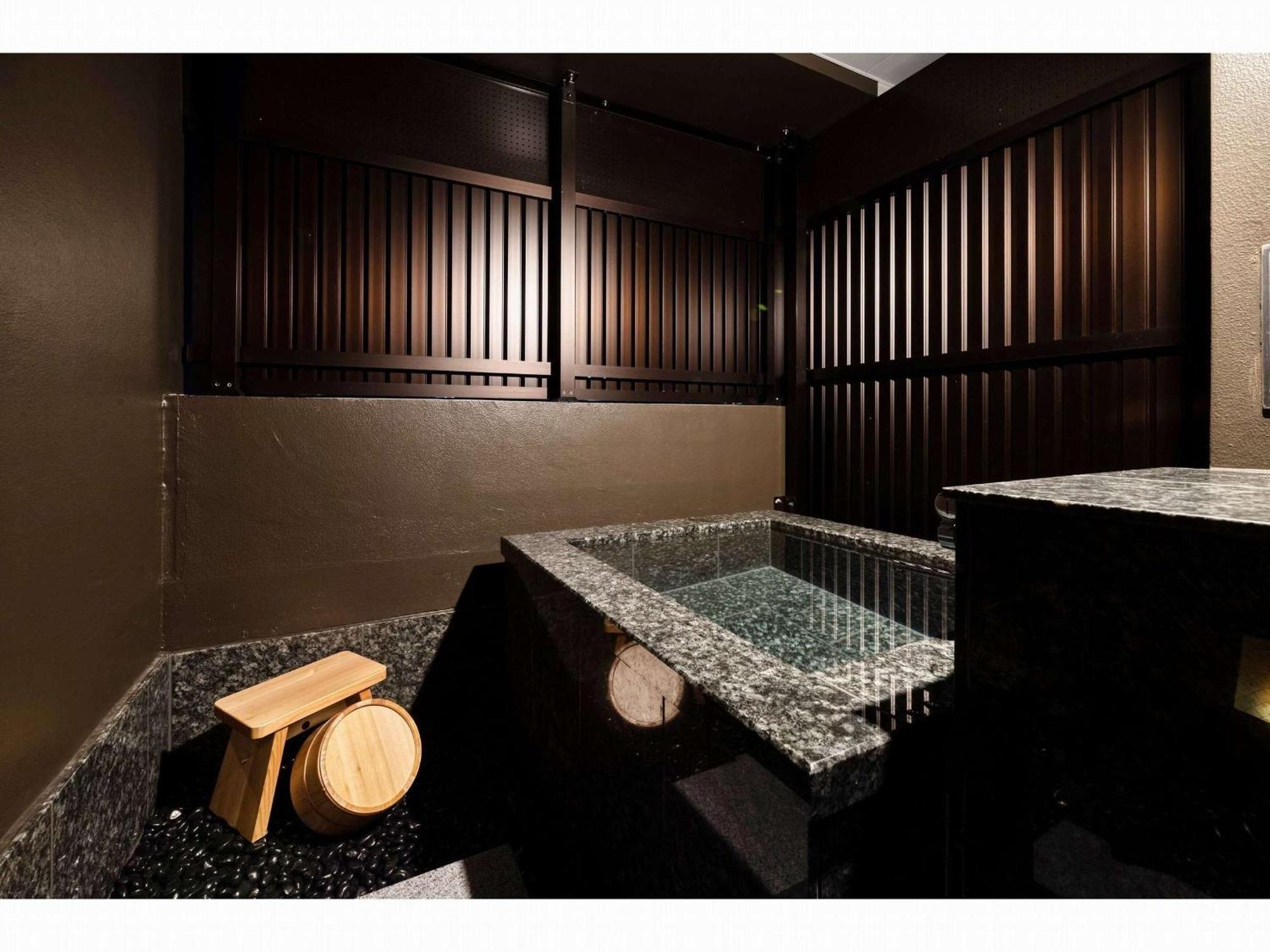 Japanese style King Bed Room Partially Open Air Bath Upper floors